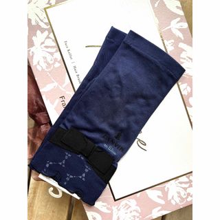 新品 LANVIN ランバンオンブルー UVケアグローブ 日焼け止め手袋 紺