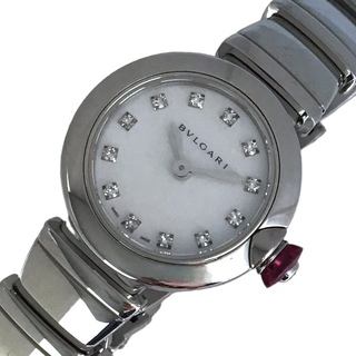 ブルガリ(BVLGARI)の　ブルガリ BVLGARI ルチェア ホワイトシェル LU23S(102901) シルバー レディース 腕時計(腕時計)