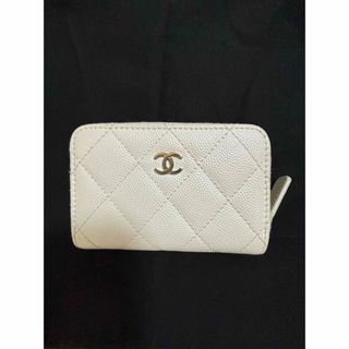 シャネル(CHANEL)のシャネル☆キャビア☆ホワイト×シャンパンゴールド☆コインケース(コインケース)