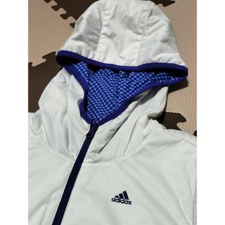 adidas - ☆ADP-001 アディダス ライトダウンパーカー 白＆青 サイズ L