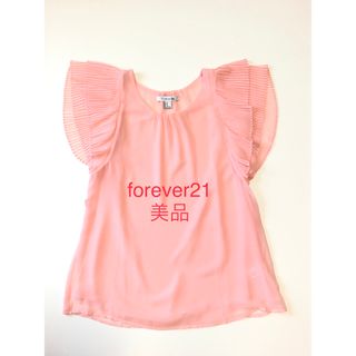 forever 21 ピンク　シフォンブラウス　美品