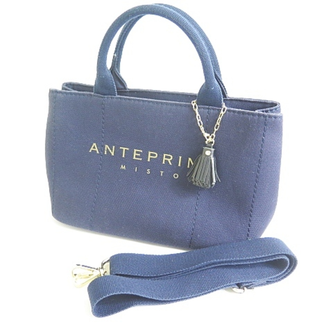 ANTEPRIMA(アンテプリマ)のアンテプリマ MISTO キャンバス トートバック 2WAY ショルダー 紺 レディースのバッグ(トートバッグ)の商品写真
