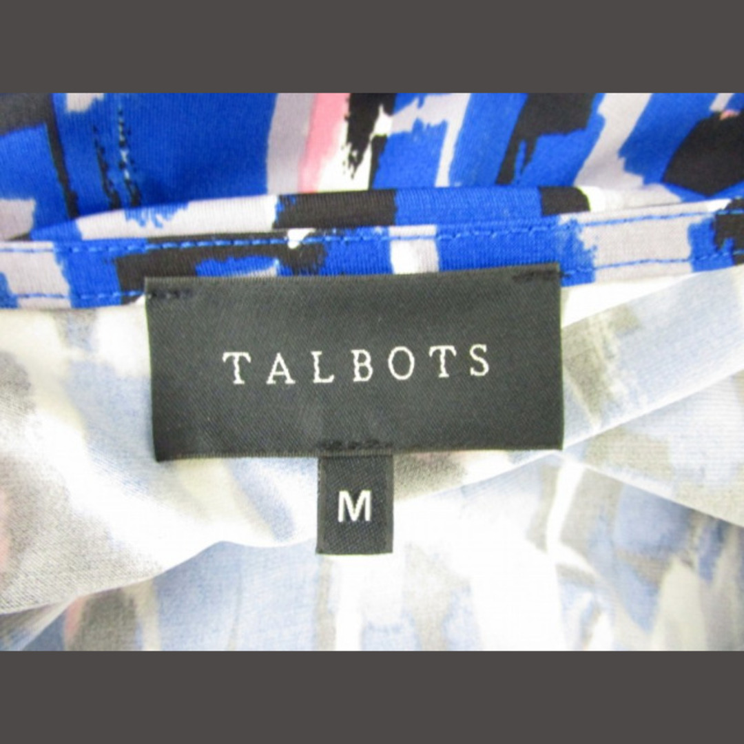 TALBOTS(タルボット)のタルボット TALBOTS 美品 総柄 ワンピース 幾何学模様 ひざ丈 ブルー レディースのワンピース(ひざ丈ワンピース)の商品写真