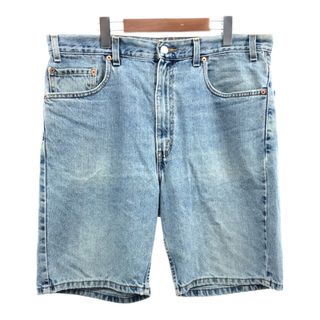 リーバイス(Levi's)の00年代 Levi's リーバイス 505 デニム ショートパンツ ライトブルー (メンズ W36) 中古 古着 Q5470(ショートパンツ)