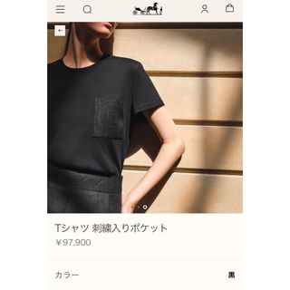 エルメス(Hermes)の新品未使用　エルメス　Tシャツ 刺繍入りポケット　38(Tシャツ/カットソー(半袖/袖なし))