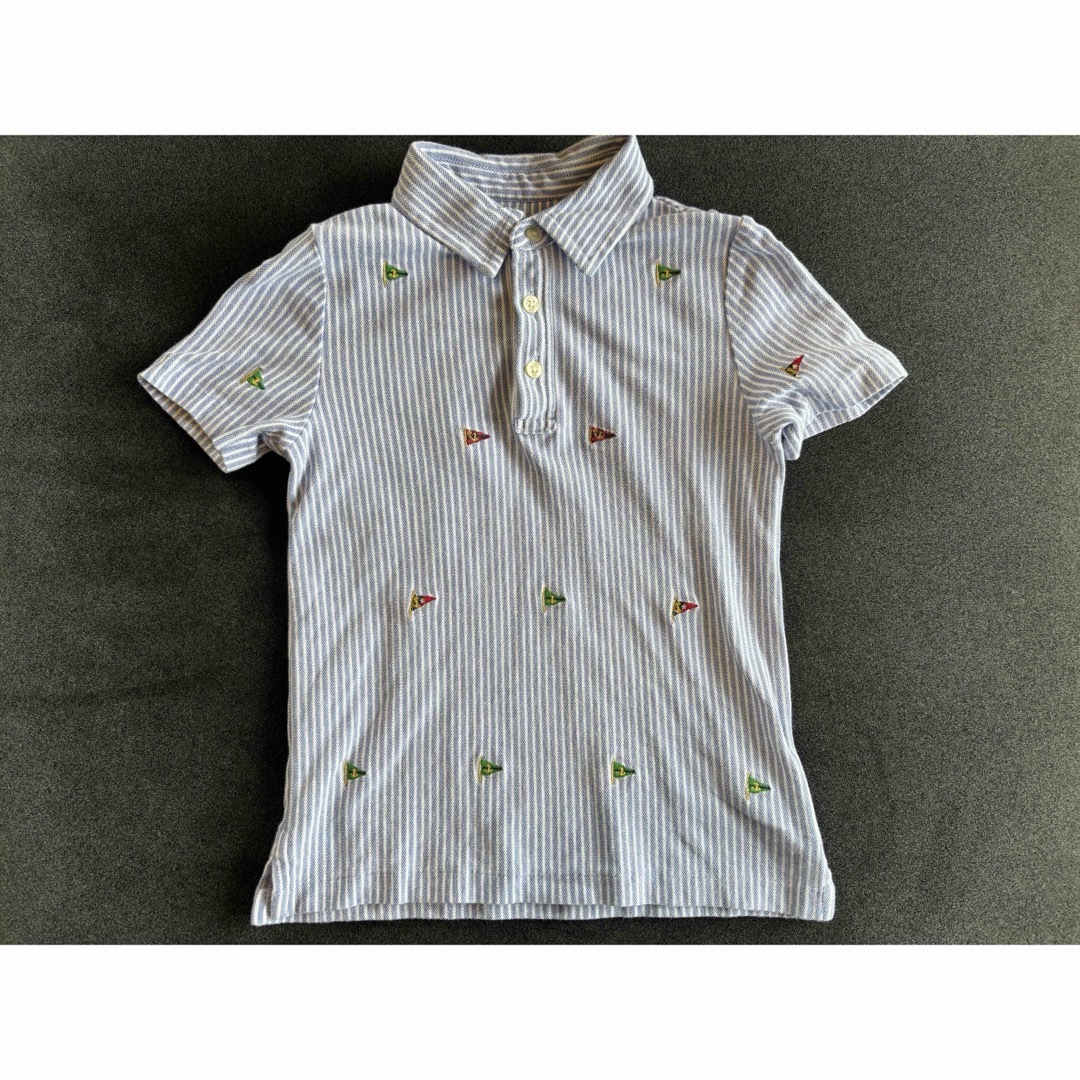 POLO RALPH LAUREN(ポロラルフローレン)の専用品　ラルフローレンネイビー &ストライプポロ　2枚セット キッズ/ベビー/マタニティのキッズ服男の子用(90cm~)(Tシャツ/カットソー)の商品写真