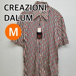 【新品】CREAZIONI DALUM シャツ ブラウス 半袖 M【CT264】(シャツ/ブラウス(半袖/袖なし))