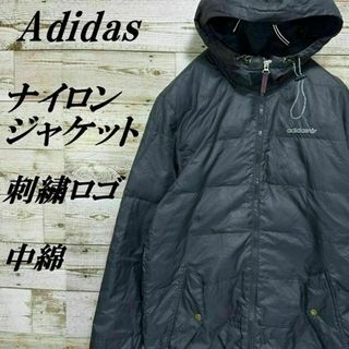 アディダス(adidas)の【357】アディダスフルジップ中綿ナイロンジャケットワンポイント刺繍ロゴ(ナイロンジャケット)