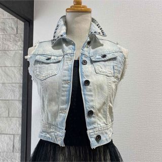 ザラ(ZARA)の試着程度　ZARA ザラ プレミアムウォッシュ　ジャケット　ノースリーブ　S(その他)