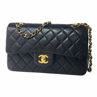 CHANEL - ◆ミウラ◆シャネル CHANEL マトラッセ 23 ラムスキン Wフラップ チェーンショルダーバッグ A01113 ブラック【中古】