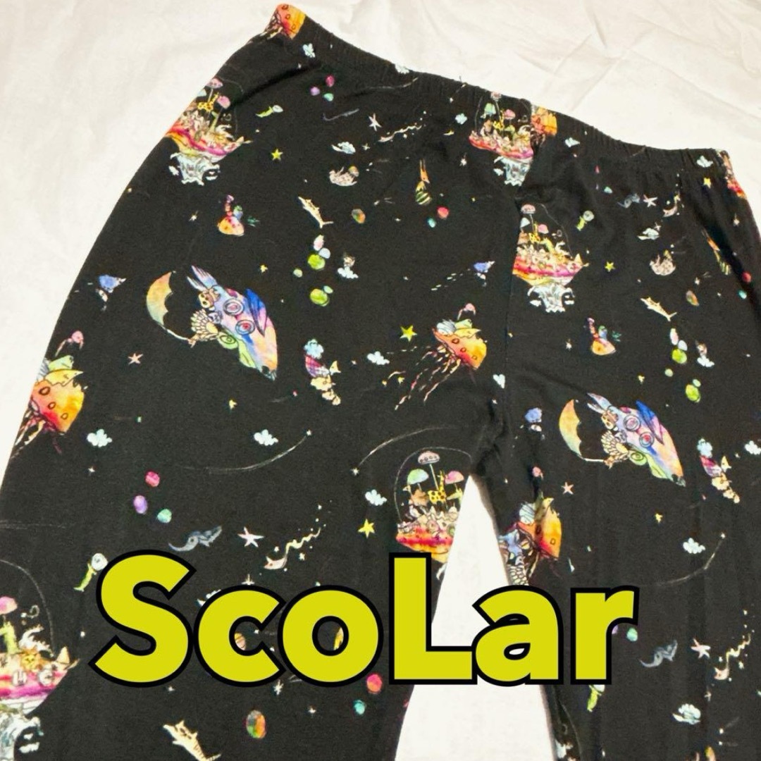 ScoLar(スカラー)の新品、未使用　ScoLar レギンス　スカラー　カラフル　派手　総柄 レディースのパンツ(その他)の商品写真
