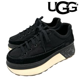 アグ(UGG)の〈美品〉UGG アグ【23cm】 Marin Lace マリン レース 厚底 黒(スニーカー)