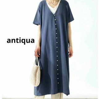 アンティカ(antiqua)のantiqua シェルボタンワンピース(ロングワンピース/マキシワンピース)