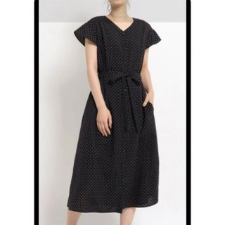 grove - 新品　grove 白黒ドット　半袖　ワンピース　M