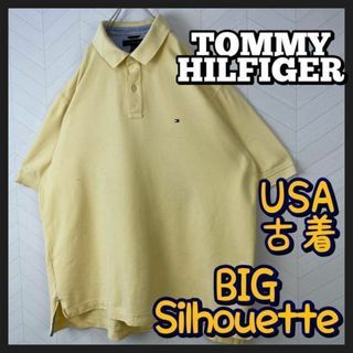 トミーヒルフィガー(TOMMY HILFIGER)のUSA古着 トミーヒルフィガー ポロシャツ 刺繍ロゴ ワンポイント ビックサイズ(ポロシャツ)