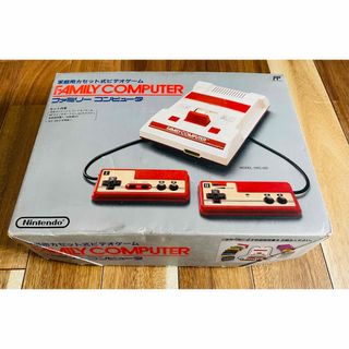 ニンテンドウ(任天堂)のファミコン本体 HVC-001 ソフトつき（スーパーマリオ他）(家庭用ゲーム機本体)