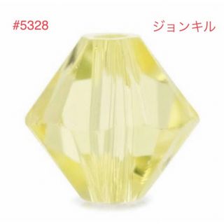 スワロフスキー(SWAROVSKI)のスワロフスキービーズ☆ソロバン型 #5328 ジョンキル♡4mm(各種パーツ)