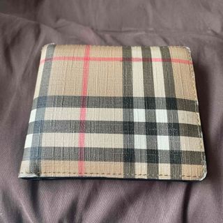 バーバリー(BURBERRY)のBURBERRY 2つ折り財布 小銭入れ付き ベージュ メンズ 8065636(折り財布)