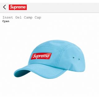 シュプリーム(Supreme)のSupreme Inset Gel Camp Cap シアン キャップ(キャップ)