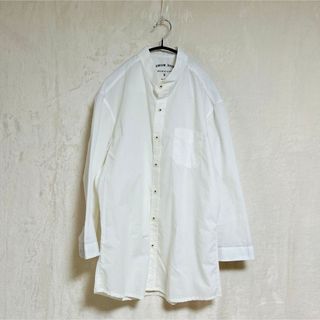 PREMIUM SHIRTS ノーカラー シャツ 袖切り返し ペイズリー柄(シャツ)