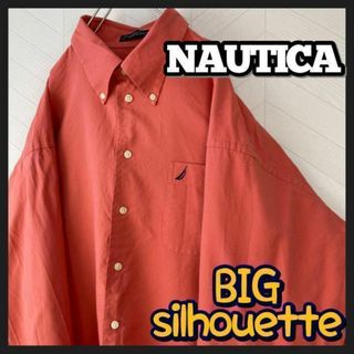 ノーティカ(NAUTICA)のノーティカ ボタンダウン シャツ 刺繍ロゴ 太アーム ビックサイズ USA古着(シャツ)