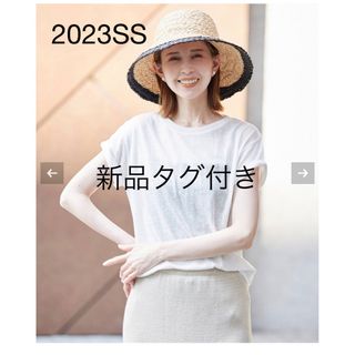 イエナ(IENA)の新品タグ付き　SLOBE IENA  スラブ天竺5分袖TEE  (Tシャツ(半袖/袖なし))