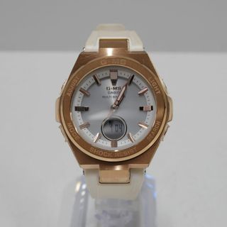 ベビージー(Baby-G)のCASIO Baby-G MSG-W200G レディース 腕時計 USED美品 G-MS ソーラー 電波 ホワイト 完動品 中古 X5419(腕時計)