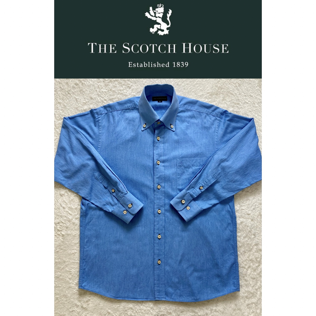 THE SCOTCH HOUSE(ザスコッチハウス)の【THE SCOTCH HOUSE】カジュアルシャツ　ブルー メンズのトップス(シャツ)の商品写真