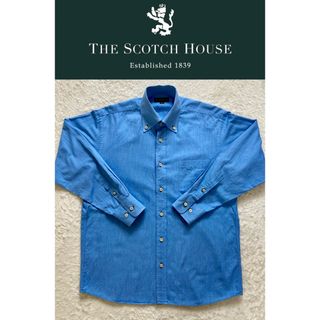 【THE SCOTCH HOUSE】カジュアルシャツ　ブルー