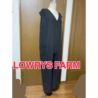 LEPSIM LOWRYS FARM - LOWRYS FARM オールインワン 麻 黒 Fサイズ