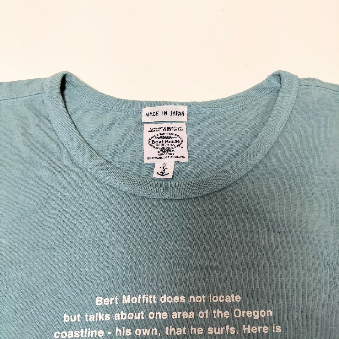 Tシャツ ボートハウス メンズ М 半袖 マリン 日本製 ターコイズ アンカー メンズのトップス(Tシャツ/カットソー(半袖/袖なし))の商品写真