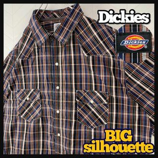 Dickies - 美品 ディッキーズ チェック シャツ 長袖 スナップボタン ビックサイズ 古着