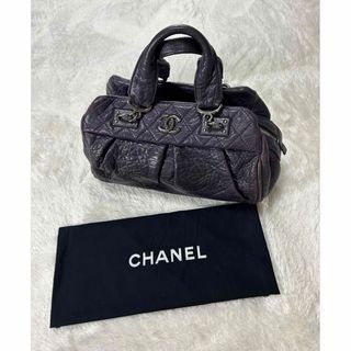 CHANEL - CHANEL シャネル カーフスキンレザー ミニボストン ハンドバッグ