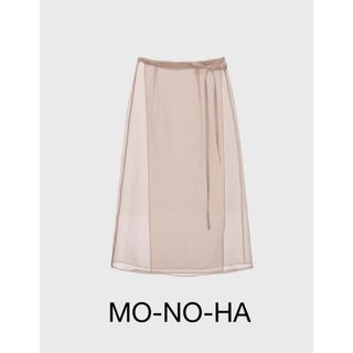 monoha モノハ Sheer wrap skirt シアーラップ スカート(ひざ丈スカート)