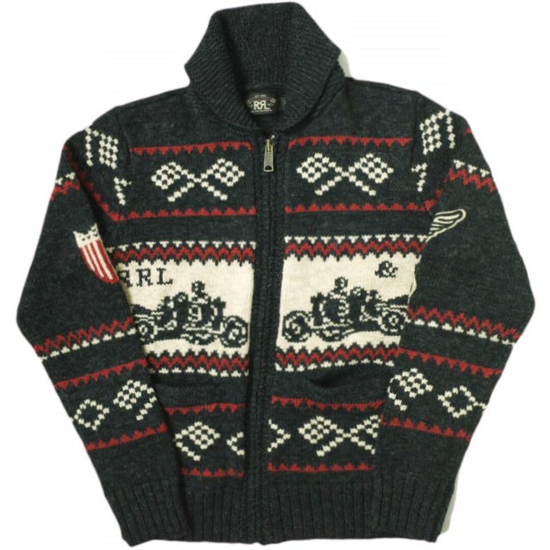 RRL - RRL ダブルアールエル Car Motif Cotton Wool Zip Cardigan カーモチーフ コットンウール ジップ カーディガン MNRRSWE16820146 S Black Double RL 定価225,000円 ショールカラー ニット トップス【新古品】【中古】【RRL】の通販 by USED SELECT SHOP LOOP ラクマ店 RRL - RRL ダブルアールエル Car Motif Cotton Wool Zip Cardigan カーモチーフ コットンウール ジップ カーディガン MNRRSWE16820146 S Black Double RL 定価225,000円 ショールカラー ニット トップス【新古品】【中古】【RRL】の通販 by USED SELECT SHOP LOOP ラクマ店