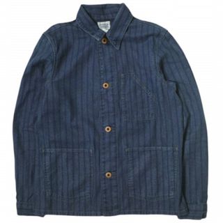 ダブルアールエル(RRL)のRRL ダブルアールエル インディゴストライプ チョアジャケット 282834609001 1 Indigo Double RL カバーオール レディース  アウター【中古】【RRL】(ブルゾン)