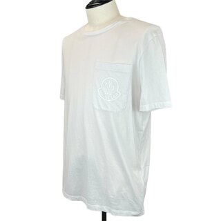 モンクレール(MONCLER)の新品未使用 Moncler モンクレール メンズ Tシャツ ホワイト Mサイズ 無地 シンプル(Tシャツ/カットソー(半袖/袖なし))