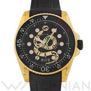 Gucci - 中古 グッチ GUCCI YA136219 ブラック メンズ 腕時計