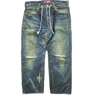 ジュンヤワタナベコムデギャルソン(JUNYA WATANABE COMME des GARCONS)のJUNYA WATANABE MAN COMME des GARCONS x Levi's ジュンヤワタナベ マン コムデギャルソン リーバイス 23SS 別注 日本製 綿ツイルプリント Levi's Wネーム BerBerJin WK-P902 L Indigo 551ZXX 転写デニムパンツ イージー ベルベルジン ボトムス【中古】【JUNYA WATANABE MAN】(その他)