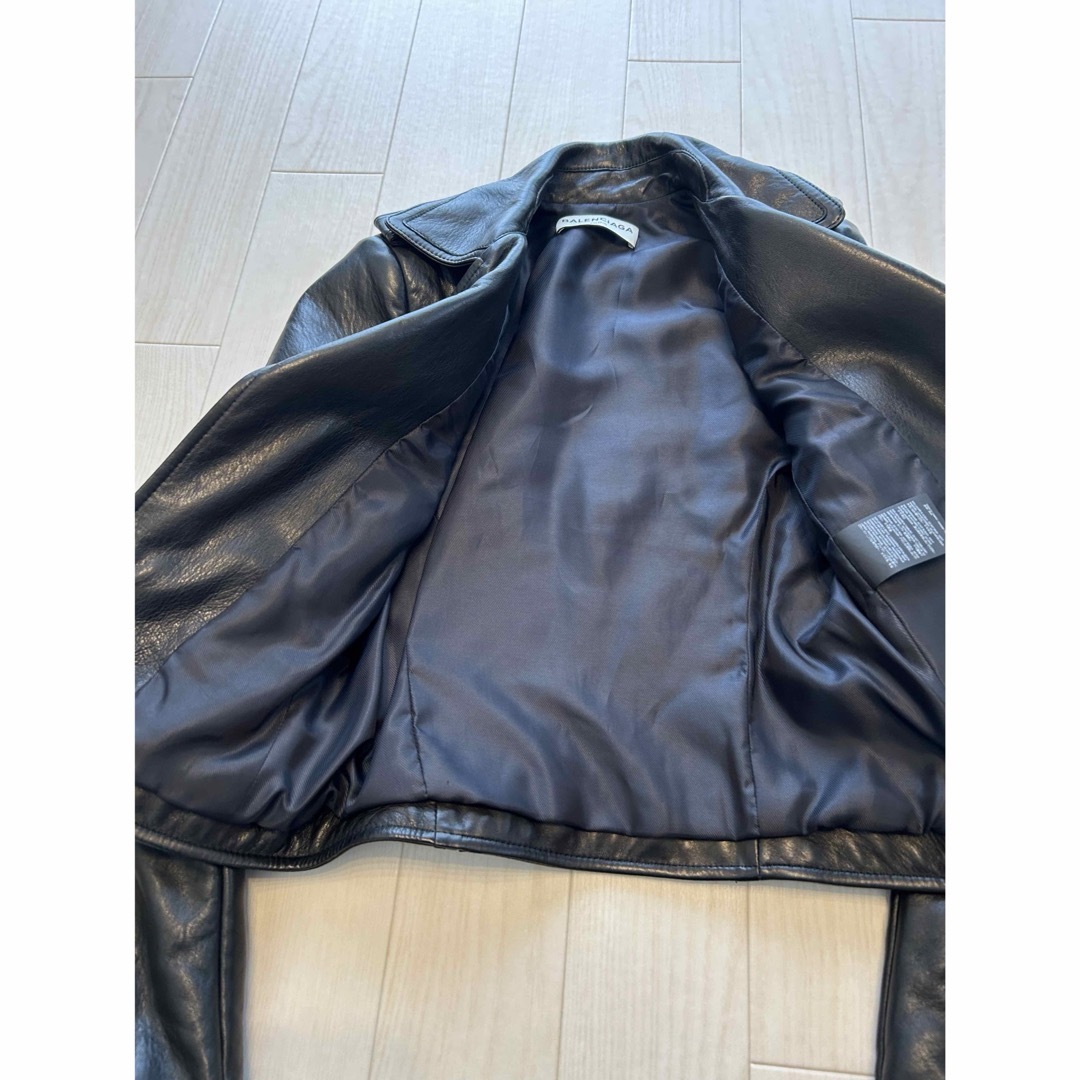 BALENCIAGA - BALENCIAGA ライダース 革ジャン ブラック 36の BALENCIAGA - BALENCIAGA ライダース 革ジャン ブラック 36の