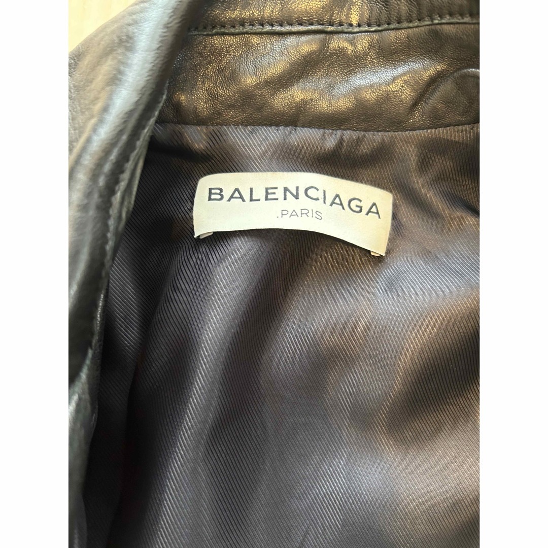 BALENCIAGA - BALENCIAGA ライダース 革ジャン ブラック 36の BALENCIAGA - BALENCIAGA ライダース 革ジャン ブラック 36の