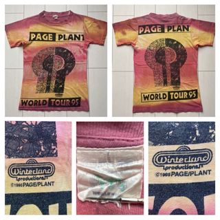 ミュージックティー(MUSIC TEE)の90s page plant ツェッペリン タイダイ 総柄 tour Tシャツ(Tシャツ/カットソー(半袖/袖なし))