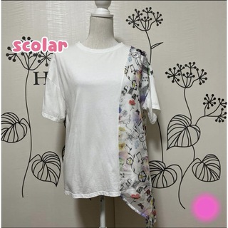ScoLar -  ◎705 スカラー 変形Tシャツ 可愛いくま