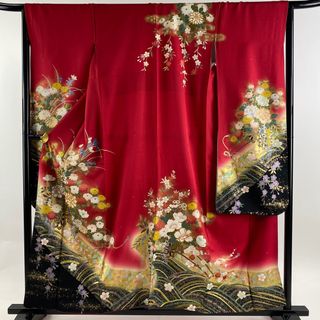 振袖 身丈159cm 裄丈66cm 正絹 美品 名品 【中古】(着物)