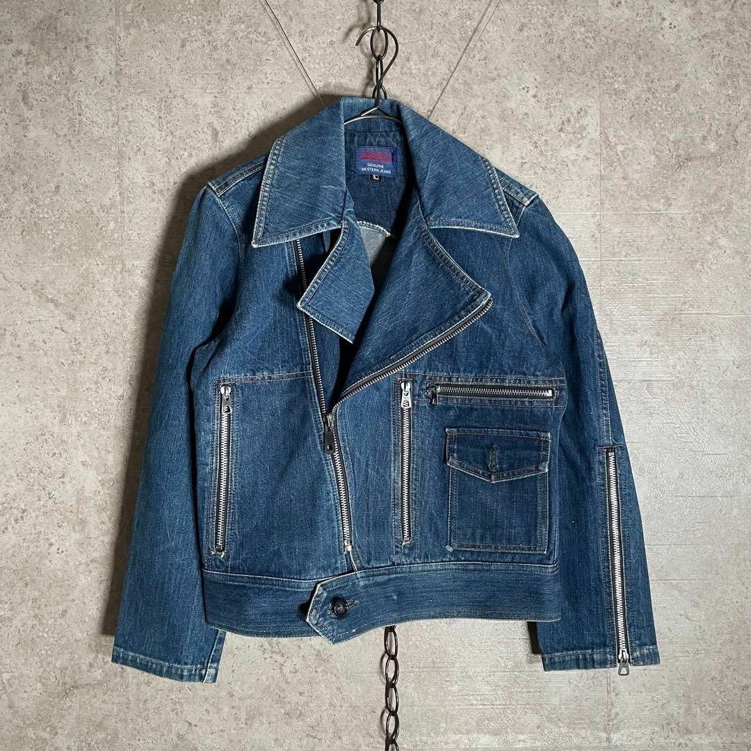 VINTAGE - 80sヴィンテージ BISON デニムダブルライダース VINTAGE - 80sヴィンテージ BISON デニムダブルライダース