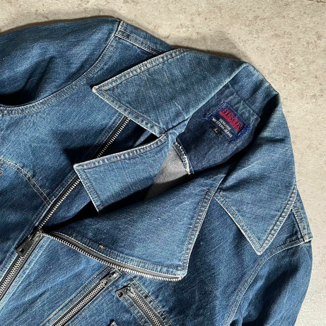 VINTAGE - 80sヴィンテージ BISON デニムダブルライダース VINTAGE - 80sヴィンテージ BISON デニムダブルライダース