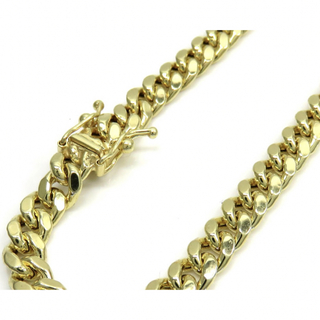10k Yellow Gold Miami Cuban Bracelet 6MM(ブレスレット)