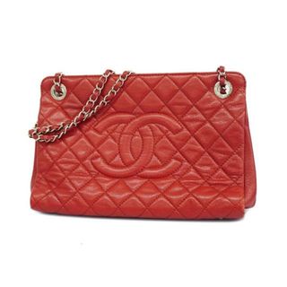 シャネル(CHANEL)の【4ia0335】シャネル ショルダーバッグ/マトラッセ/チェーンショルダー/キャビアスキン/レッド/シルバー金具 【中古】 レディース(ショルダーバッグ)