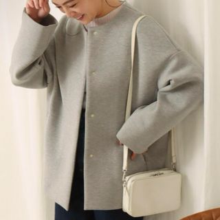 libelle more  完売品 ダイバー素材ノーカラージャケット　グレー　M