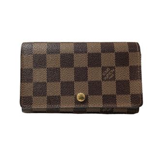 ルイヴィトン(LOUIS VUITTON)のルイヴィトン（Louis Vuitton）ダミエ・エベヌ ポルトモネ トレゾール N61730 CA1022 ホック穴拡張気味 【中古】KB-8336(財布)